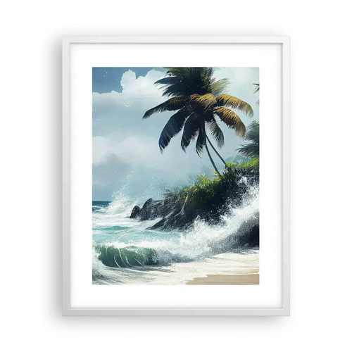 Poster in white frmae - On a Tropical Shore - 40x50 cm
