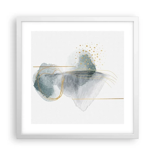 Poster in white frmae - On the Relationships of Grey and Gold - 40x40 cm