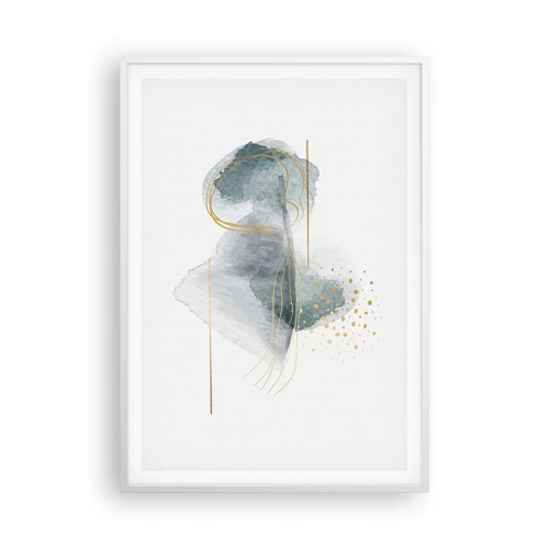 Poster in white frmae - On the Relationships of Grey and Gold - 70x100 cm