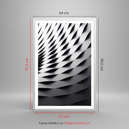 Poster in white frmae - On the Surface of the Wave - 61x91 cm
