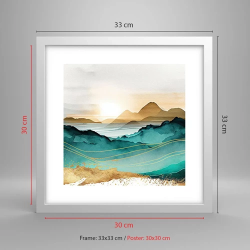 Poster in white frmae - On the Verge of Abstract - Landscape - 30x30 cm