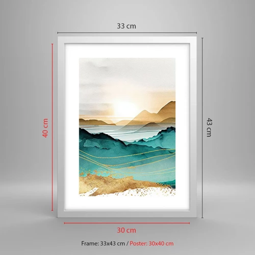 Poster in white frmae - On the Verge of Abstract - Landscape - 30x40 cm