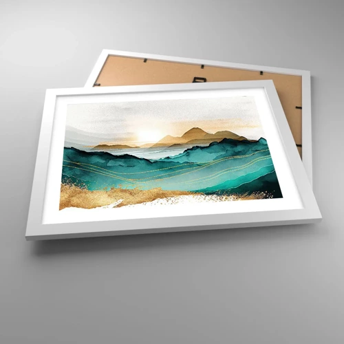 Poster in white frmae - On the Verge of Abstract - Landscape - 40x30 cm
