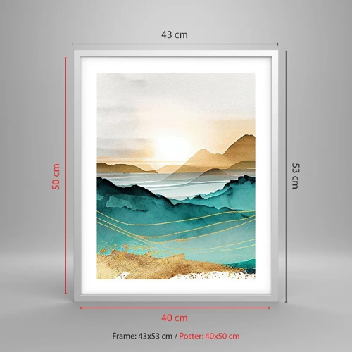 Poster in white frmae - On the Verge of Abstract - Landscape - 40x50 cm