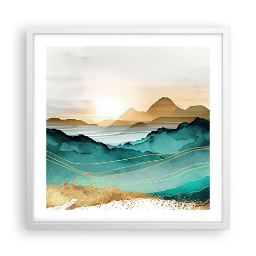 Poster in white frmae - On the Verge of Abstract - Landscape - 50x50 cm