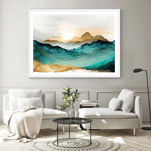 Poster in white frmae - On the Verge of Abstract - Landscape - 70x50 cm