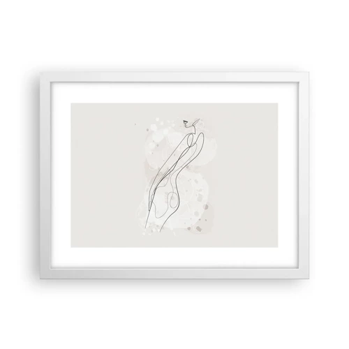 Poster in white frmae - One Look Will Not Be Enough - 40x30 cm