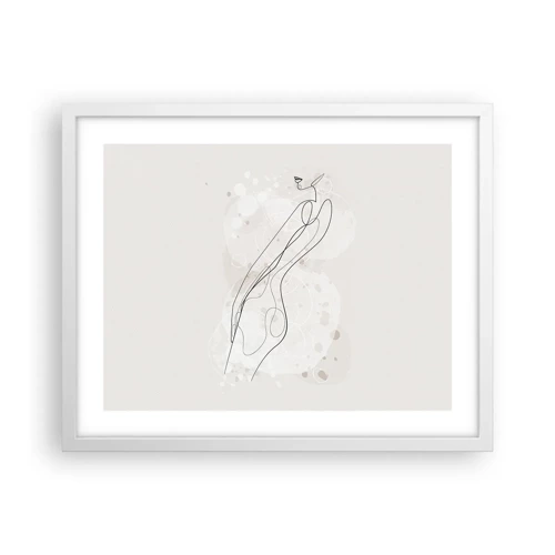 Poster in white frmae - One Look Will Not Be Enough - 50x40 cm