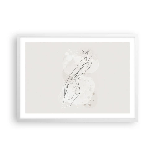 Poster in white frmae - One Look Will Not Be Enough - 70x50 cm