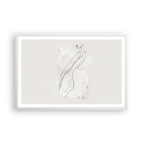 Poster in white frmae - One Look Will Not Be Enough - 91x61 cm