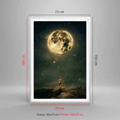Poster in white frmae - One that Stole the Moon - 70x100 cm