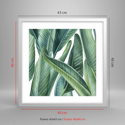 Poster in white frmae - Only Green Itself - 40x40 cm