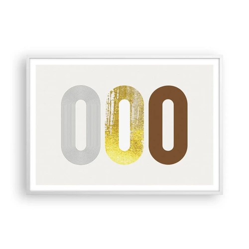 Poster in white frmae - Ooo! - 100x70 cm