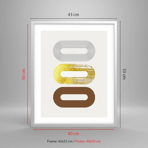 Poster in white frmae - Ooo! - 40x50 cm