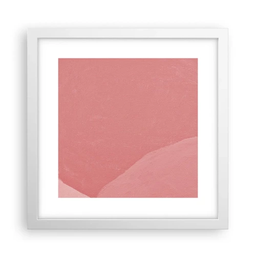 Poster in white frmae - Organic Composition In Pink - 30x30 cm