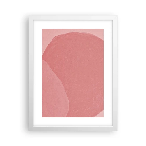 Poster in white frmae - Organic Composition In Pink - 30x40 cm