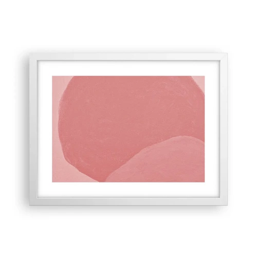 Poster in white frmae - Organic Composition In Pink - 40x30 cm