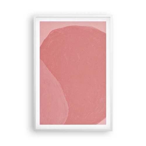 Poster in white frmae - Organic Composition In Pink - 61x91 cm