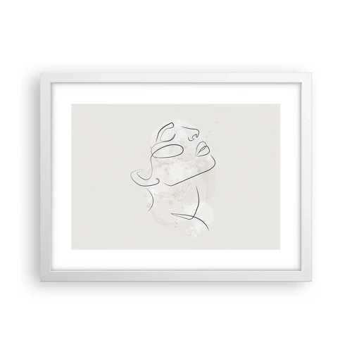 Poster in white frmae - Outline of Happiness - 40x30 cm