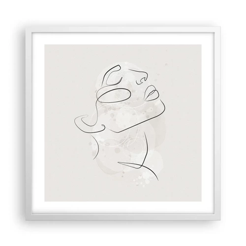 Poster in white frmae - Outline of Happiness - 50x50 cm