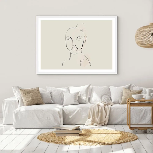 Poster in white frmae - Outline of Sensuality - 50x40 cm