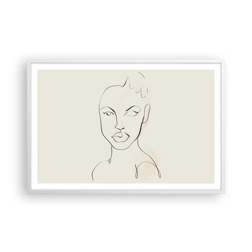 Poster in white frmae - Outline of Sensuality - 91x61 cm