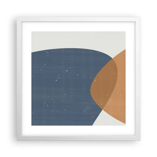 Poster in white frmae - Ovals and Intersections - 40x40 cm