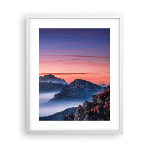 Poster in white frmae - Over the Valleys - 40x50 cm