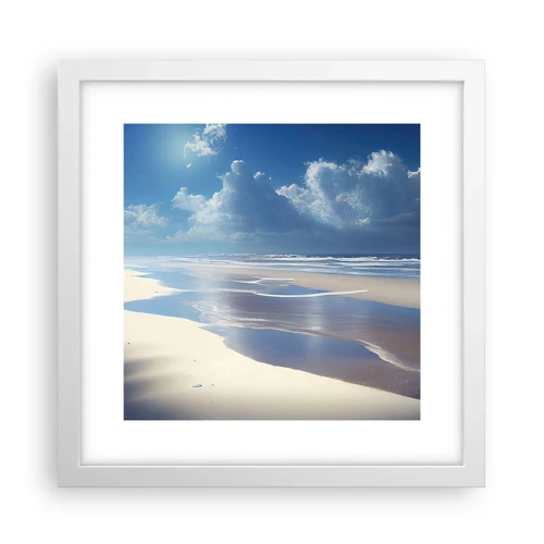 Poster in white frmae - Paradise Holiday - 30x30 cm