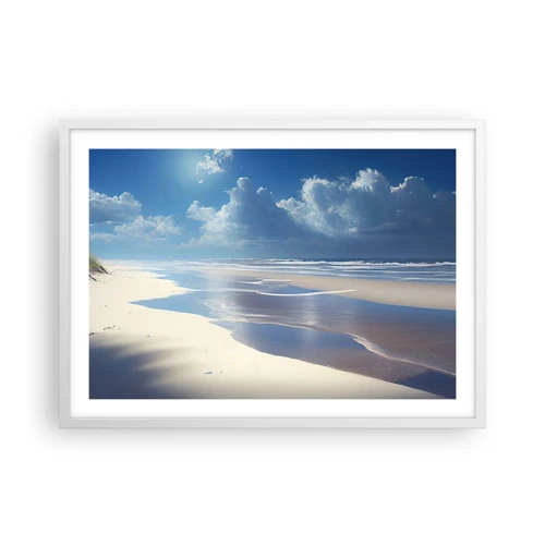 Poster in white frmae - Paradise Holiday - 70x50 cm