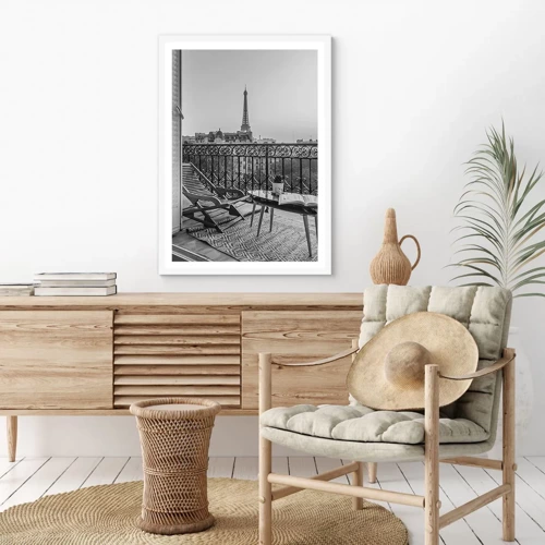Poster in white frmae - Parisian Afternoon - 30x40 cm