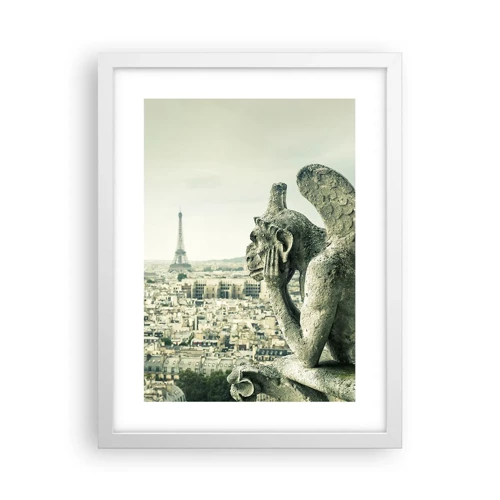 Poster in white frmae - Parisian Talks - 30x40 cm