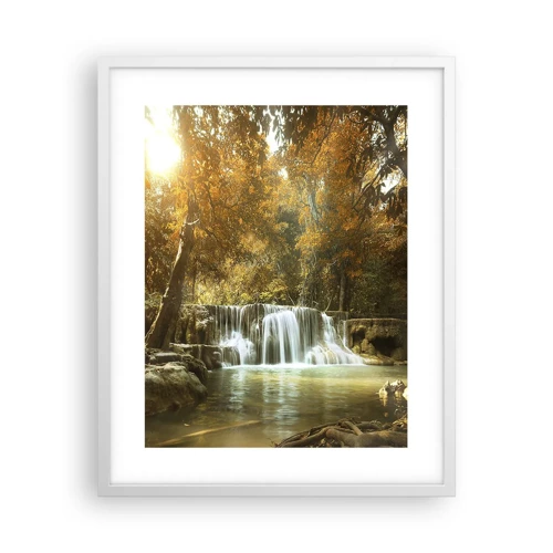 Poster in white frmae - Park Cascade - 40x50 cm
