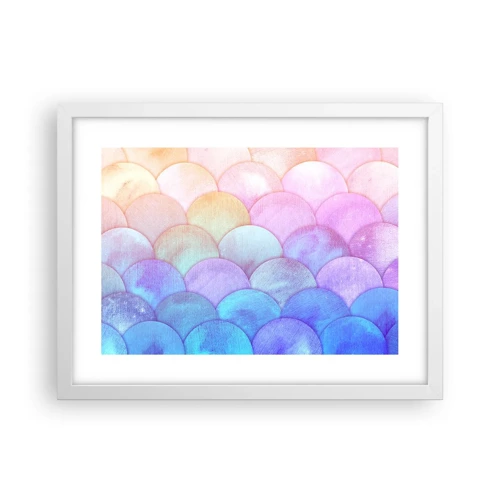 Poster in white frmae - Pearl Scale - 40x30 cm