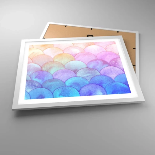 Poster in white frmae - Pearl Scale - 50x40 cm