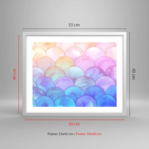 Poster in white frmae - Pearl Scale - 50x40 cm