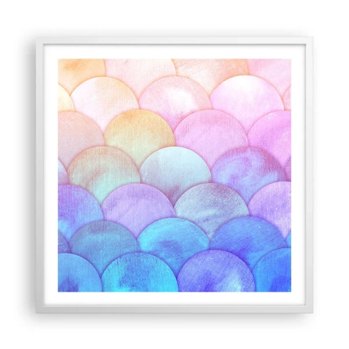 Poster in white frmae - Pearl Scale - 60x60 cm