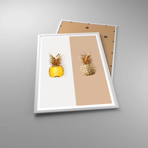 Poster in white frmae - Pineapple for Us - 61x91 cm