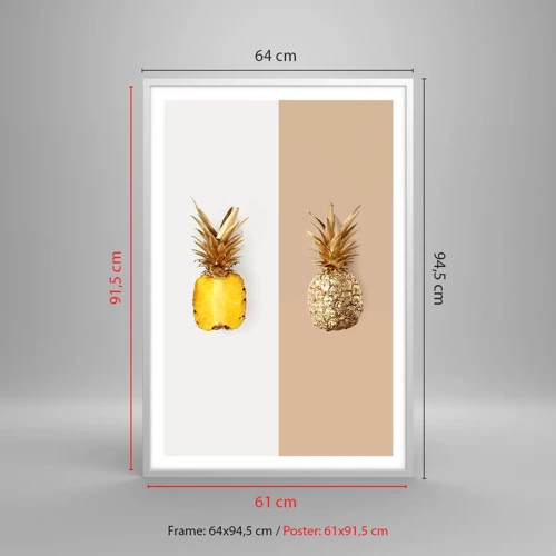 Poster in white frmae - Pineapple for Us - 61x91 cm