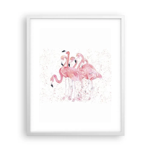 Poster in white frmae - Pink Power - 40x50 cm