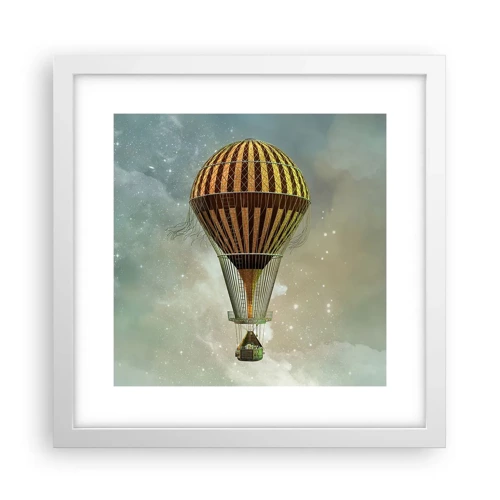 Poster in white frmae - Pioneer Flight - 30x30 cm