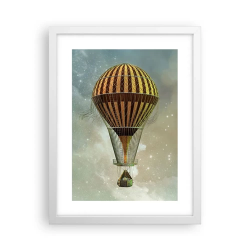 Poster in white frmae - Pioneer Flight - 30x40 cm