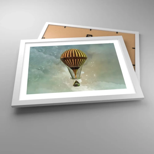 Poster in white frmae - Pioneer Flight - 40x30 cm