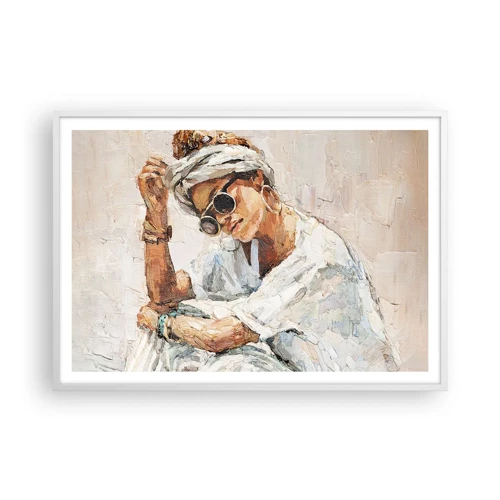 Poster in white frmae - Portrait in Full Sun - 100x70 cm