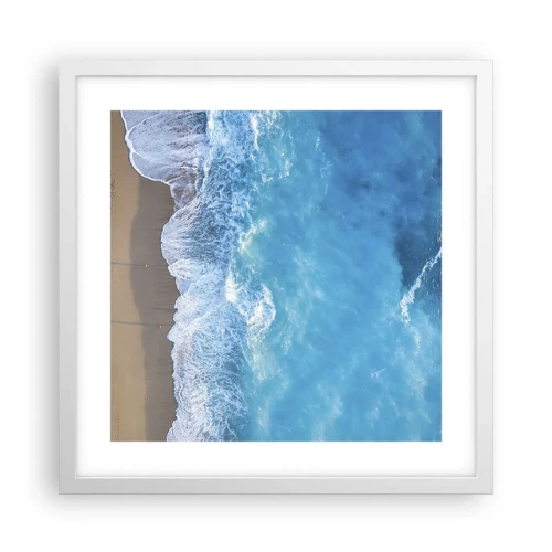 Poster in white frmae - Power of the Blue - 40x40 cm