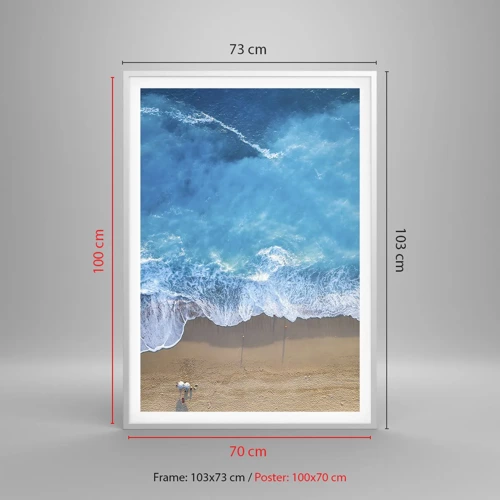 Poster in white frmae - Power of the Blue - 70x100 cm