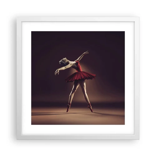 Poster in white frmae - Prima Ballerina - 40x40 cm