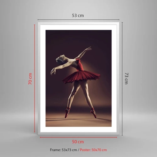 Poster in white frmae - Prima Ballerina - 50x70 cm