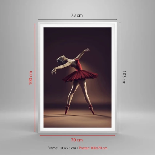 Poster in white frmae - Prima Ballerina - 70x100 cm