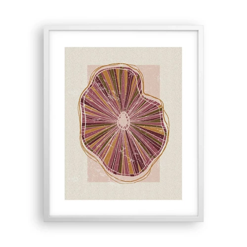 Poster in white frmae - Radial Abstract - 40x50 cm